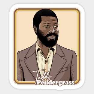 Teddy Pendergrass - Retro Soul Fan Illustration Sticker